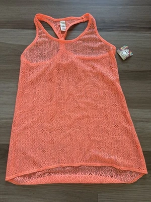 Encubrimiento de natación quirúrgico para mujer talla 7-9 - Batido de melocotón, diseño floral transparente Foto 1 de 4