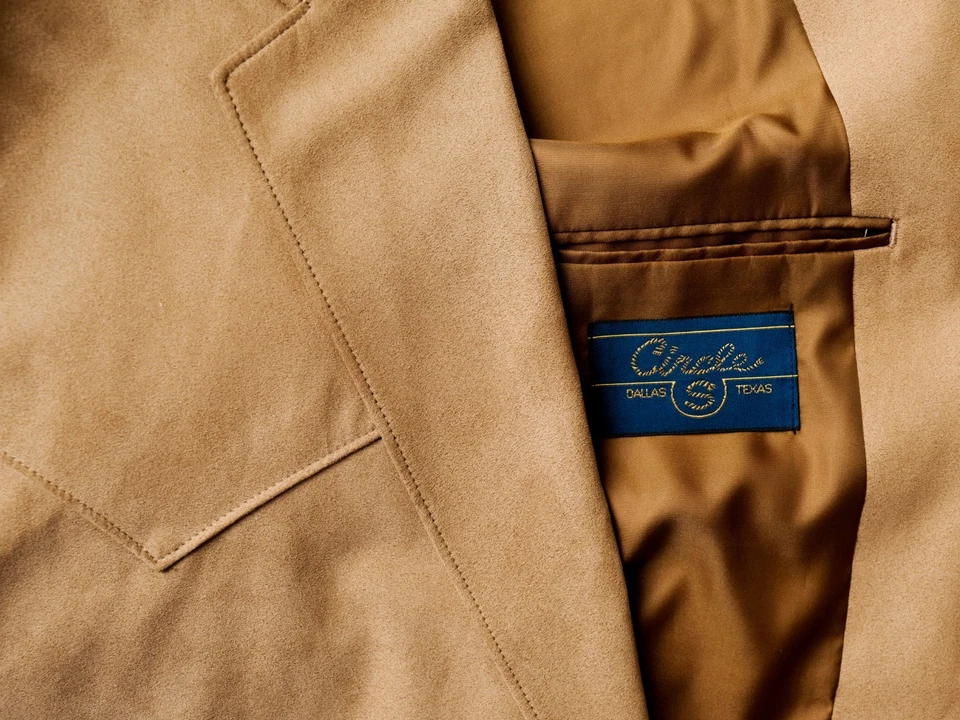 Chaqueta Blazer Circle S Para Hombres 52L 100% Microgamuza Dallas Texas Western Foto 1 de 4