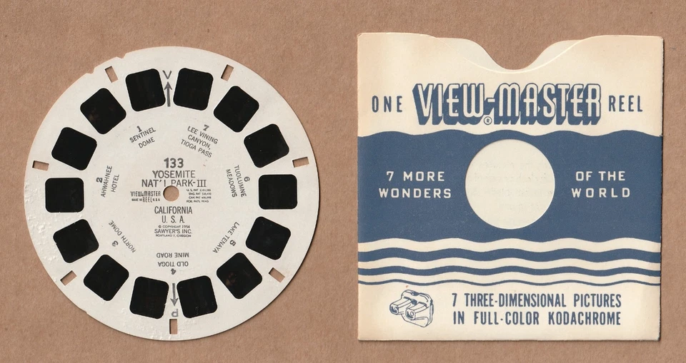 Vintage View-Master reel #133 Yosemite National Park, California III 1954 - Image 1 of 1