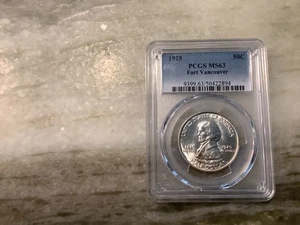 1925 Fort Vancouver Commemorative Half Dollar MS63 - Picture 1 of 2