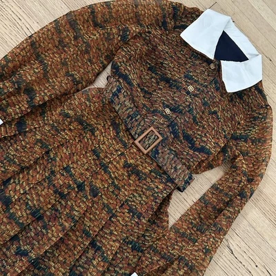 Maxi Vestido De Colección Años 70 Estampado Floral Mangas Transparentes Pradera Bohemio Etéreo Foto 1 de 4