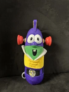 Vintage Veggie Tale Larry Boy Supper Suction Pop Off Ears And Talks Works - Picture 1 of 9