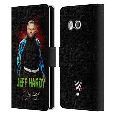 OFFICIAL WWE JEFF HARDY LEATHER BOOK WALLET CASE COVER FOR HTC PHONES 1 - Image 1 of 4