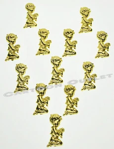 12 PC GOLD BOY FIRST COMMUNION FAVORS CUPCAKE CAKE DECORATION PRIMERA COMUNION - Picture 1 of 4