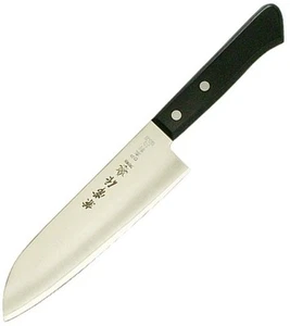 KANETSUNE Santoku 165mm VG-2, 410 Steel With Black Plywood Handle KC-316 *NEW* - Picture 1 of 1