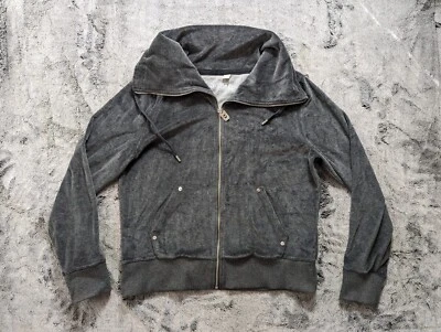 Michael Kors Full Zip Velvet Jacket Women's Size Large Gray - Image 1 of 4