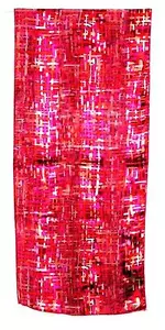 SCARF Long Red-Orange Burgundy Fuchsia Peach Cream Tan Plaid STRIPES & BLOCKS - Picture 1 of 1