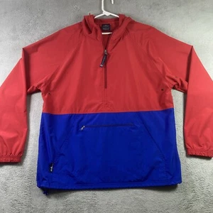 Charles River Apparel Windbreaker Jacket Adult Medium Colorblock Hooded Pullover - Picture 1 of 17