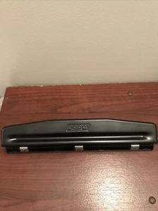 Punchodex by Rolodex P-29 3 Hole Punch Black Metal - Picture 1 of 7