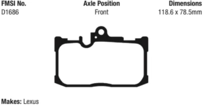 Juego de pastillas de freno delanteras de cerámica EBC Redstuff para Lexus GS350 / RC 3.5 DP33017C Foto 1 de 3