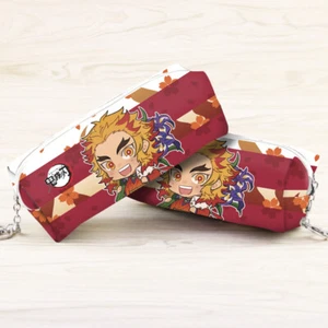 Demon Slayer Kimetsu no Yaiba Rengoku Kyoujurou PU Leather Pencil Pen Case Bag - Picture 1 of 1