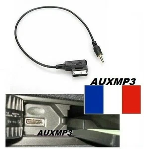 Cable Auxiliar Adaptador mp3 Mediodía Amigo Jack Interfaz Audi Despacho Francia - Imagen 1 de 1