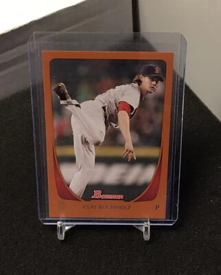 Clay Bucholz Orange 2011 Bowman card 130 Boston Red Sox 153/250 - Image 1 of 2