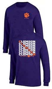 Camiseta Clemson Tigers Púrpura 2 Caras Diagonal Repetición 2 Manga Larga - Imagen 1 de 6