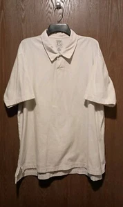 Field Gear Mens Polo Shirt SIZE LT Vintage Cream Collard Short Sleeves Pullover - Picture 1 of 7