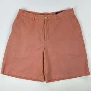 Pantalones Cortos Bermudas Vineyard Vines Club Para Hombre 35 Naranja Claro Frente Plano - Imagen 1 de 8