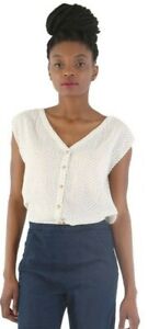 Des Petits Hauts Kanel Reversible Shirt Blouse Top Buttondown Print XS 223630