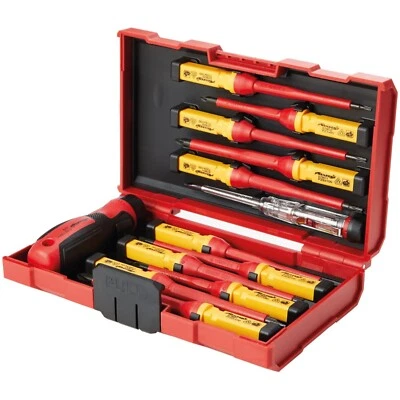 13pc VDE Insulated Screwdriver Pozi Philips Flat Interchangeable Insulated Tools - Image 1 of 4