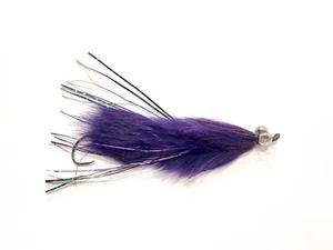 Fly Fishing Flies (Steelhead, Salmon) Articulated Hareball Leech Purple (x 3) - Picture 1 of 2