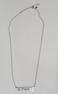 Eleganter Italien Sterlingsilber 925 Glitzer Stab Anhänger Halskette 16-18" - Bild 1 von 10