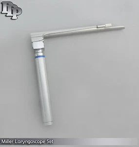 LARYNGOSCOPE SMALL HANDLE AA + MILLER BLADE #3 ENT INTUBATION ANESTHESIA SET - Picture 1 of 2
