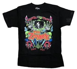 Camiseta Rob Zombie 2022 Freaks on Parade Tour Mercancía Oficial Doble Cara M NUEVA - Imagen 1 de 7