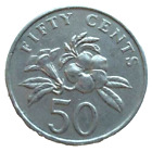 Singapur 50 Cents 1993 Km#102 (Flor De Allamanda) Usada Ref.Ab-204