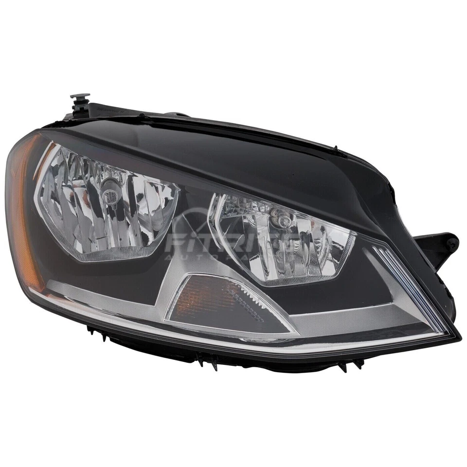 New RH Passenger Side Halogen Headlight Assembly Fits Volkswagen Golf 2015-2017 - Imagem 1 de 4