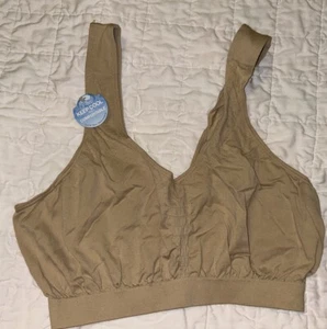 New BALI Seamless Comfort Revolution Crop Bra Bralette 103J Beige Size 2XL 2x - Picture 1 of 3
