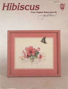 Green Apple Co. Counted Cross Stitch Hibiscus Pattern Janet Power - Picture 1 of 1