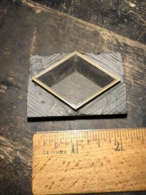 Print Block “ Brass Frame Border “ Room For Type. Diamond Shape. - Image 1 of 4