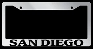 Chrome METAL License Plate Frame SAN DIEGO Auto Accessory - Picture 1 of 1