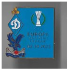 Pin (Abzeichen) Dynamo Kiew Ukraine - Crystal Palace London England 2025-2026 #13 - Bild 1 von 1