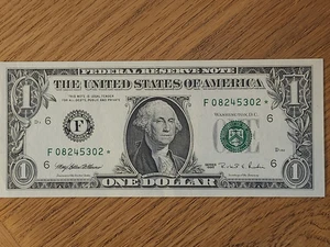 1995 $1 "STAR NOTE" ATLANTA UNC/GEM F08245302*   1 OF 2 Cons SERIAL NUMBERS - Picture 1 of 5