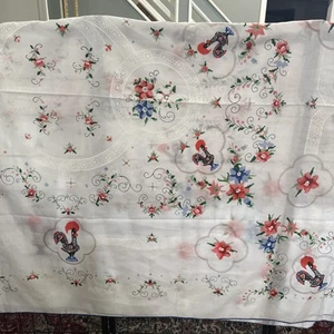 Vintage Portugal Table Cover Approximately 5’x8 ‘ Rectangular - Picture 1 of 7