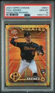 2024 Topps Chrome Radiating Rookies #RR21 Paul Skenes Update RC PSA 10 - Picture 1 of 2