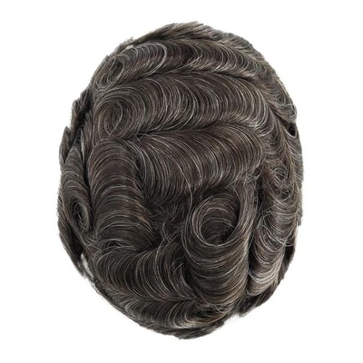 Sistema de reemplazo de cabello humano Toupee para hombre Pieza para el cabello 0,03 Piel ultra delgada #420 Foto 1 de 4