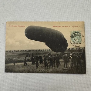 Vintage Zeppelin Luftschiff Luftschiff Postkarte Postkarte Französisch - Bild 1 von 7