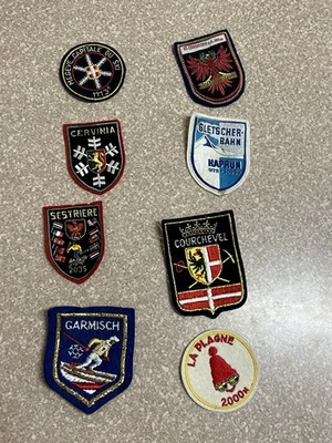 Lote de parches de esquí europeos vintage Suiza Austria Francia Italia Alpes coser Foto 1 de 4