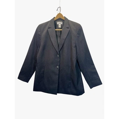 Blazer Pendleton para mujer talla 12 gris carbón 100 % lana virgen calce clásico Foto 1 de 4