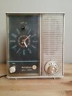 Vintage Westinghouse Clock Radio Model 205L5 Warm White/Gray 1950's