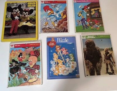 Vintage Cartoon Puzzles Set Of 6 Woody, Care Bears, Star Wars, Marvel, Disney - Image 1 of 4