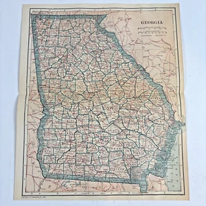 Mapa de tocino de pantano original antiguo de Georgia Savannah Okefenokee 1921 para enmarcar - Imagen 1 de 8
