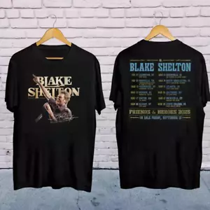 Blake Shelton Country Music, 2025 Blake Shelton Friends and Heroes Tour Shirt, B - Picture 1 of 1