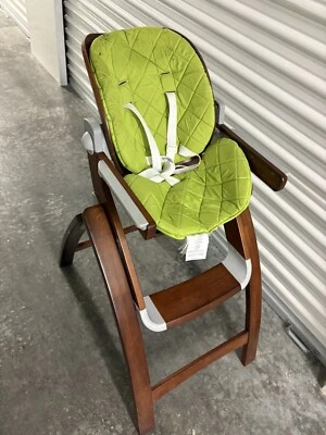 Silla alta de madera para bebé Comedero de verano para bebés ((Sin bandeja)) Usado Foto 1 de 4