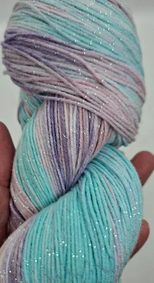 (219€/kg):  100 g Araucania HUASCO COTÓN GLISTEN: Verlauf  m. Glitzer 3005 #7408 - Bild 1 von 4