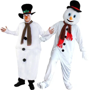 COSTUME PUPAZZO DI NEVE ADULTO VESTITO NATALIZIO FANTASIA SCEGLI STILE MASCOTTE O VESTITO GRASSO - Foto 1 di 3