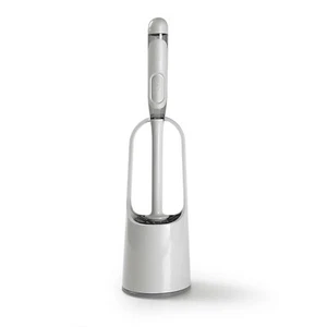 Soap Dispenser Brush and Holder Set Silicone Bristles Bathroom Cleaning Brush - Picture 1 of 9