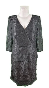 Alba Moda Kleid Größe 36 38 Abendkleid Cocktailkleid Pailletten Schwarz Dress - Bild 1 von 6
