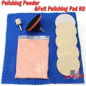 10x Car Window Glass Scratch Remover Kit Wool Polishing Pad & 100g Cerium Oxide - Picture 1 of 12